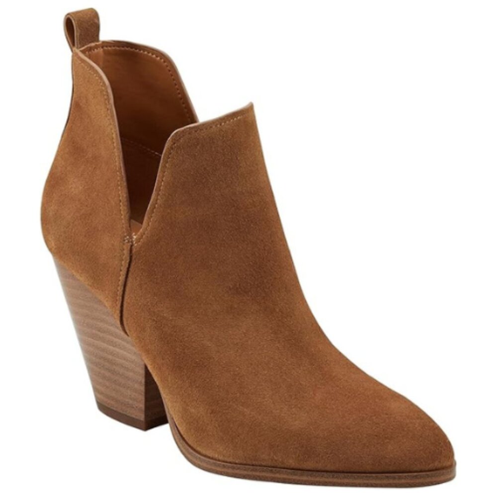 Marc Fisher Tan Suede Ankle Booties